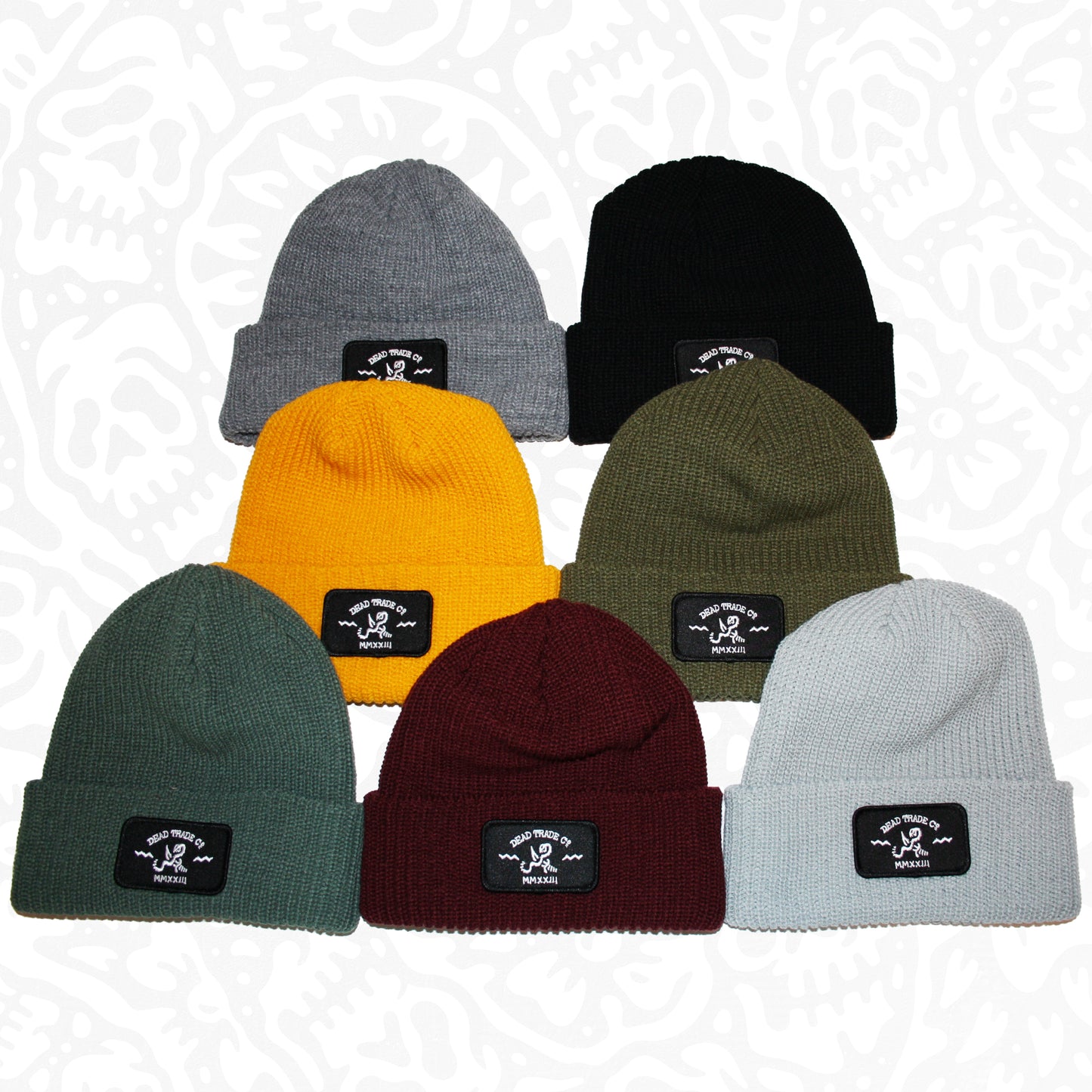 Comfortable, mid-low profile ribbed knit, made-in-Canada toque/beanie, 100% acrylic, 8" with folded cuff. Available in 7 colors. Soft, durable, with an embroidered patch on the cuff. Manufactured in Quebec, finished in Alberta, Canada.