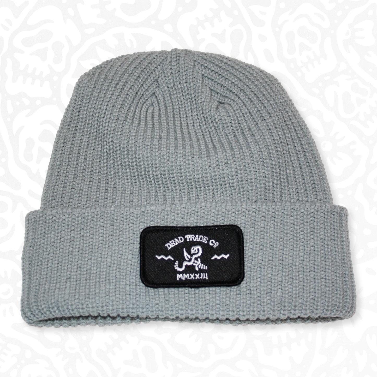 Comfortable, mid-low profile ribbed knit, made-in-Canada toque/beanie, 100% acrylic, 8" with folded cuff. Available in 7 colors. Soft, durable, with an embroidered patch on the cuff. Manufactured in Quebec, finished in Alberta, Canada.